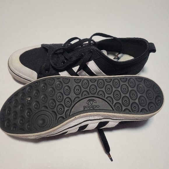 Adidas Women's Honey Stripe Black and White Shoes - Picture 3 of 4